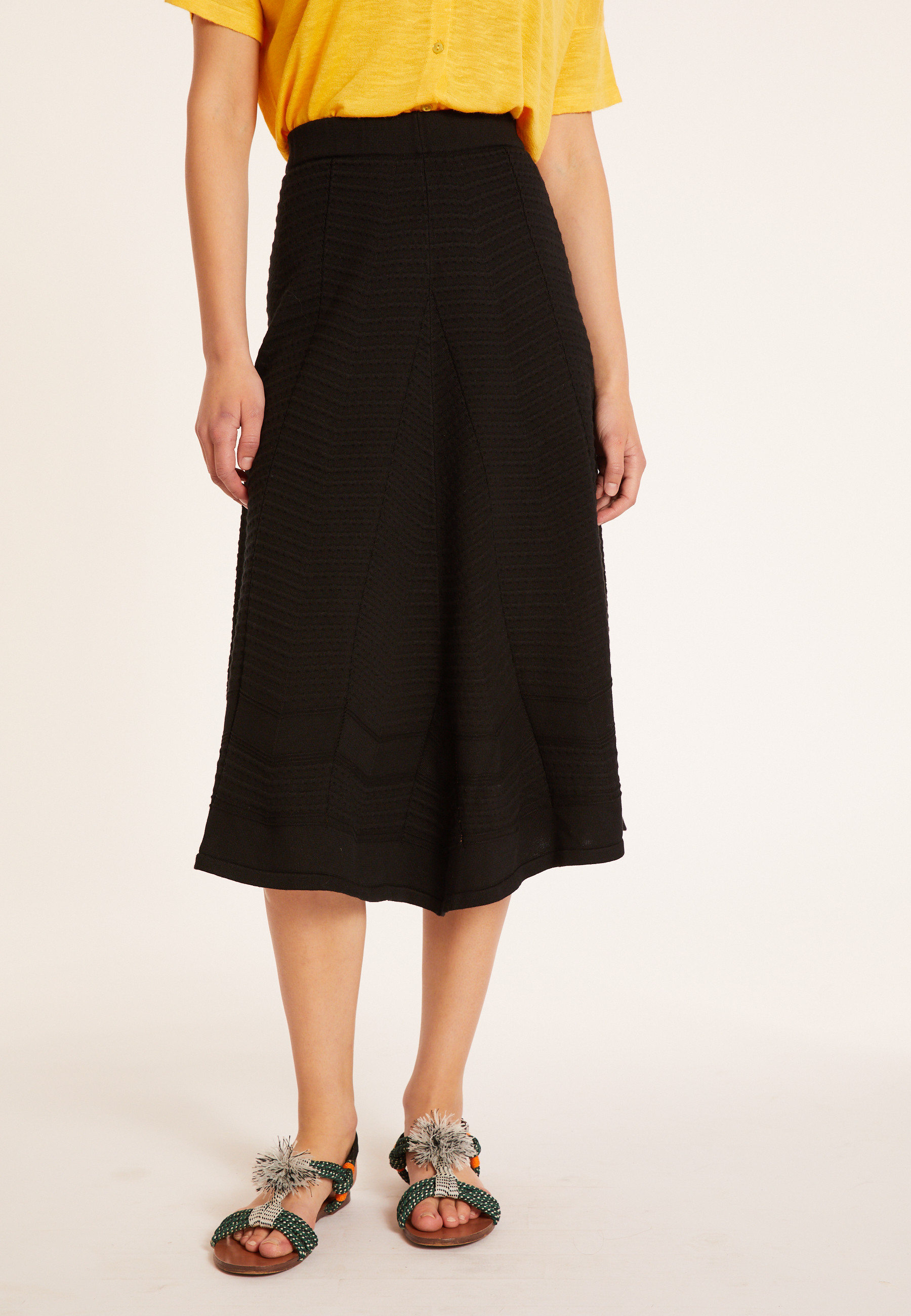 Long flared skirt in cotton - Meredith