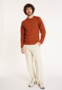 Pull en coton manches raglan - Dwight 8111 cannelle - 07 Marron