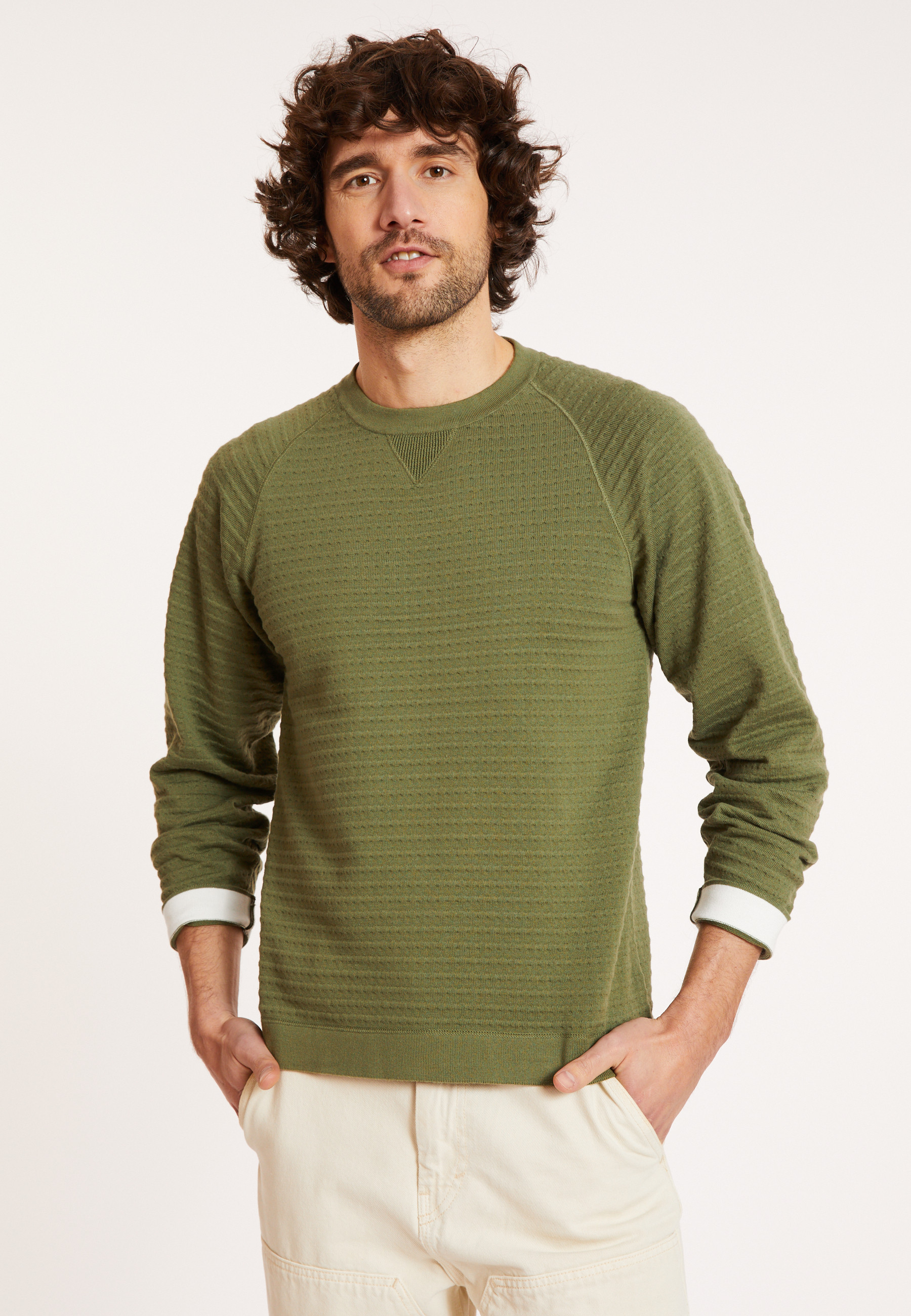 Raglan sleeve cotton sweater - Dwight