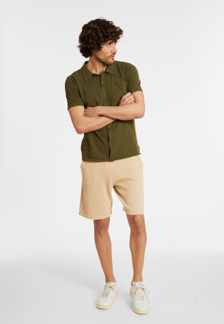 Camisa de algodão brossé - Dominique