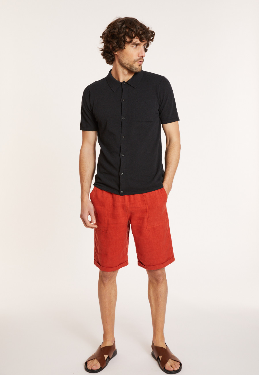 Camisa de algodão brossé - Dominique