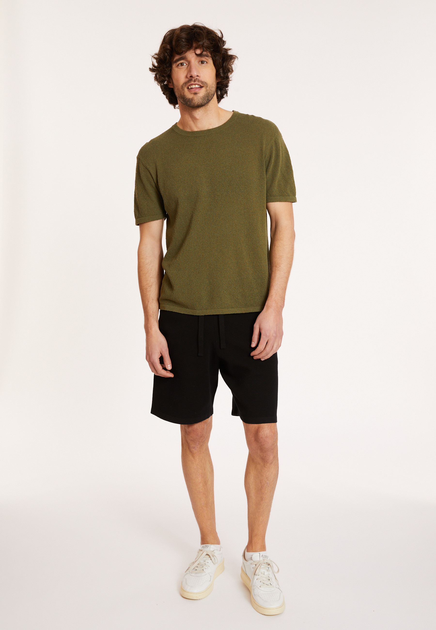 Brushed cotton round neck T-shirt - Don