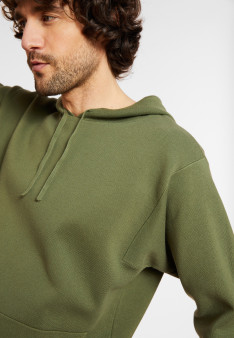 Hoodie en coton à capuche avec poches - Damien 8051 cactus - 83 Kaki