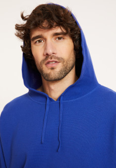 Hoodie en coton à capuche avec poches - Damien 8041 majorelle - 03 Bleu foncé