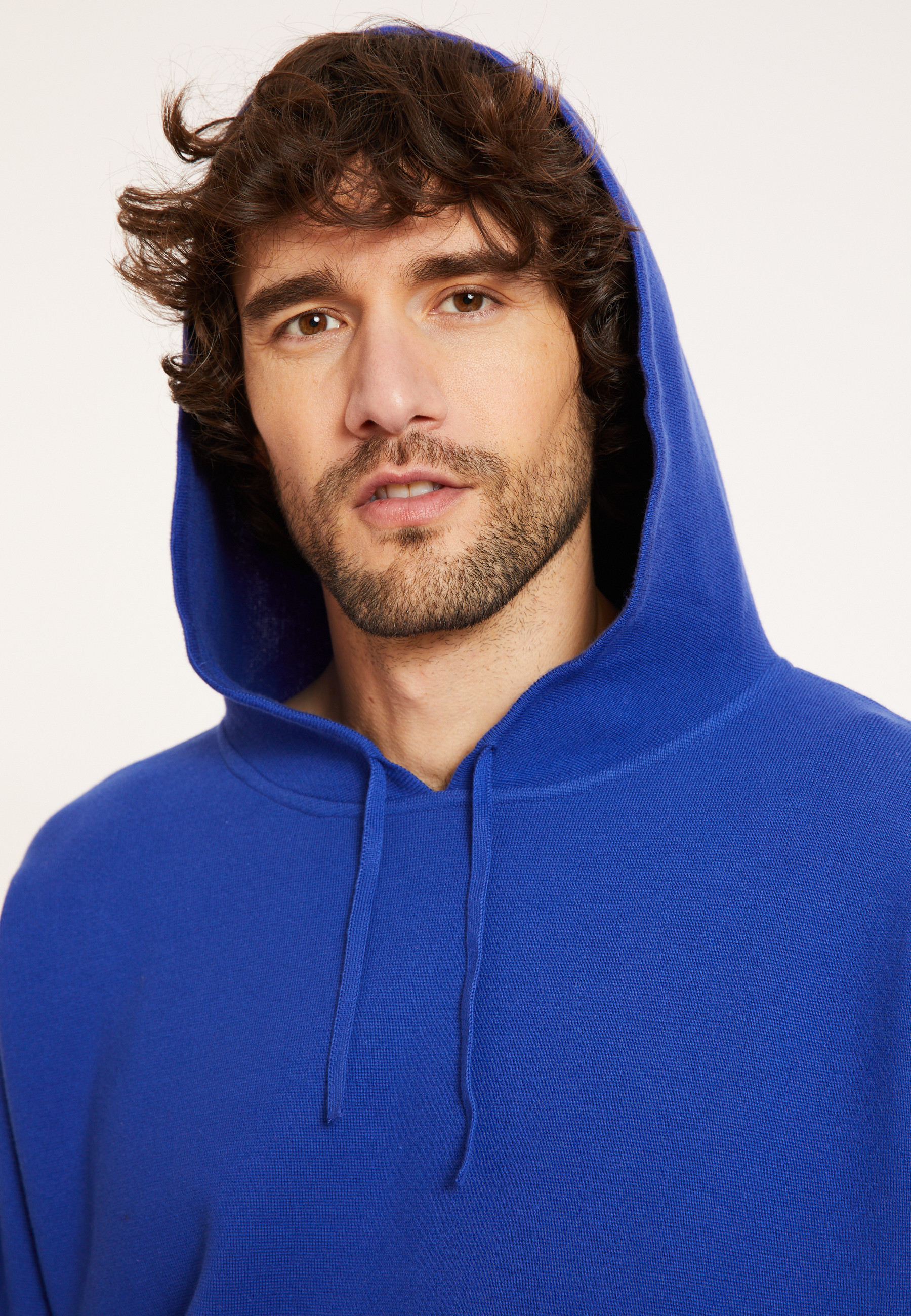 Hoodie en coton à capuche avec poches - Damien 8041 majorelle - 03 Bleu foncé