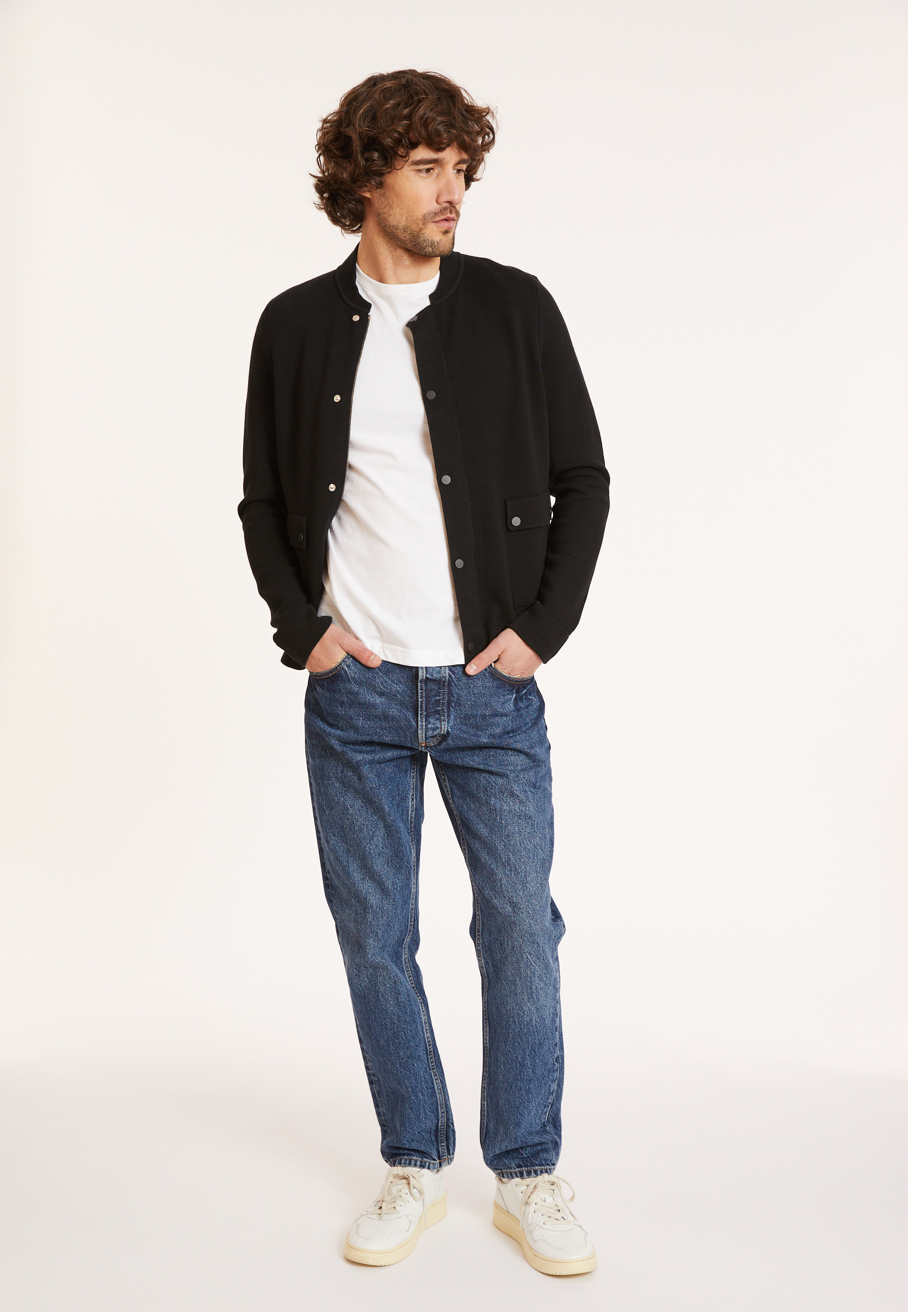 Zip cotton jacket with pockets - Dalil