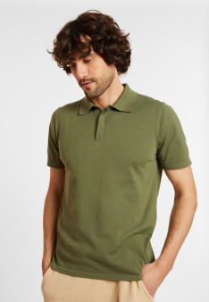 Polo en coton bio - Domino 8051 cactus - 83 Kaki