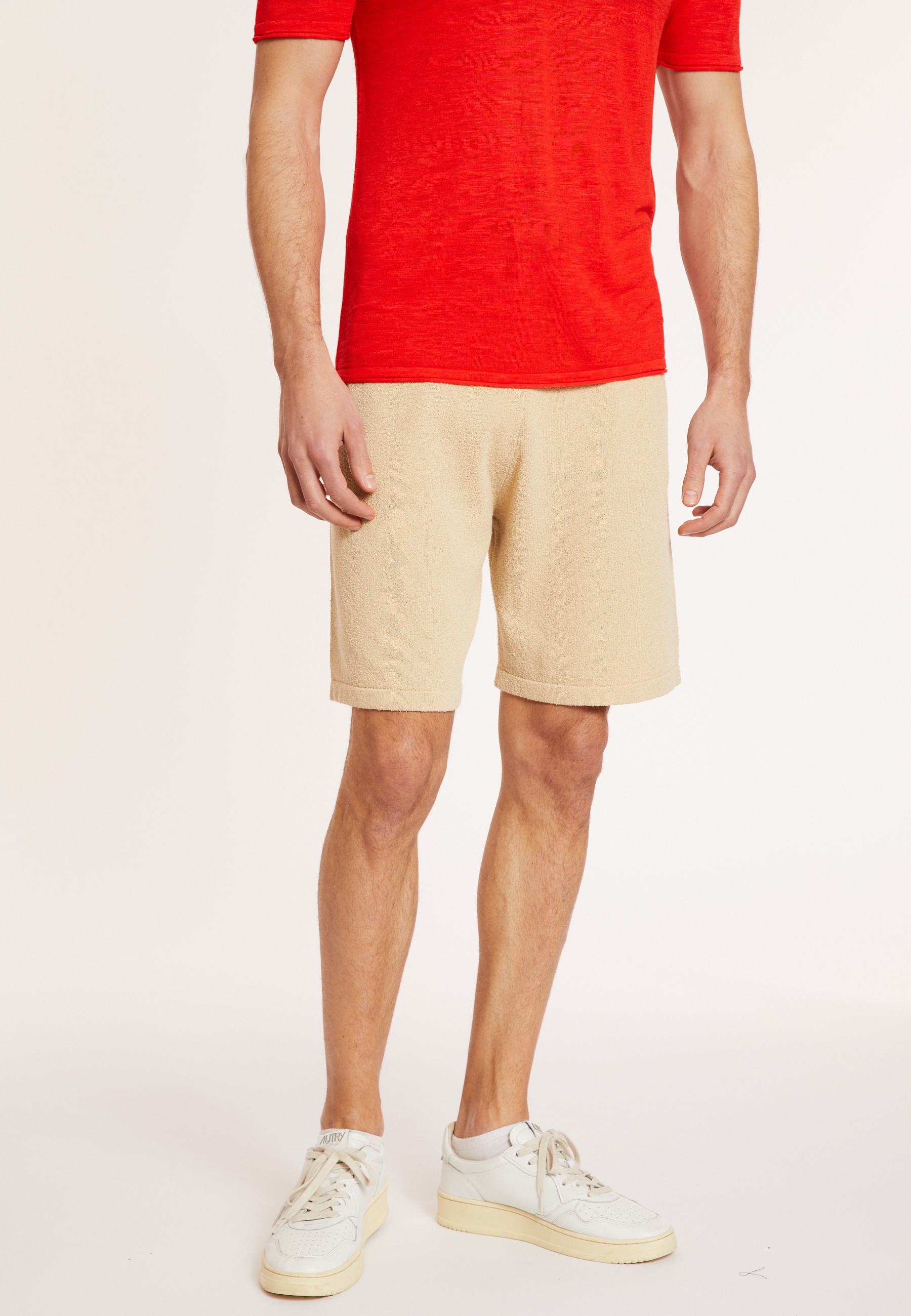 Short en coton brossé - Drey 8020 ficelle - 12 Beige clair