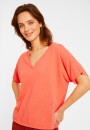 Loose V-neck brushed cotton T-shirt - Maden