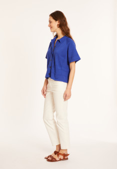 Short sleeve cotton blouse - Medina