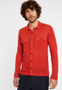 Chemise boutonnée en lin flammé - Randy 8081 epice - 20 Rouge foncé