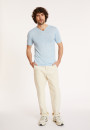 Slub linen V-neck T-shirt - Reuben