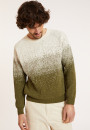 Two-tone brushed cotton sweater - Doryan