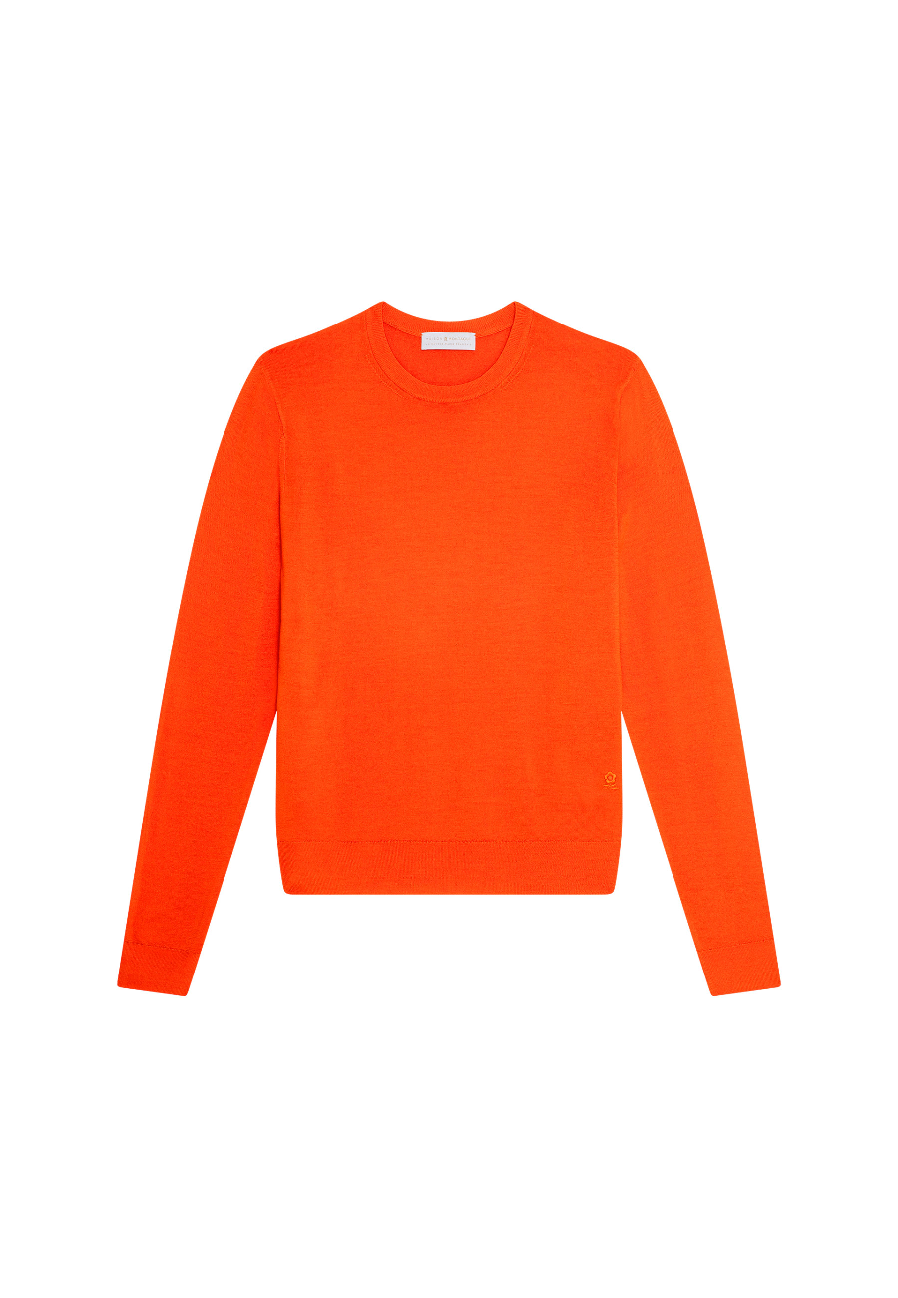 Pull col rond logo en laine mérinos - Eddie