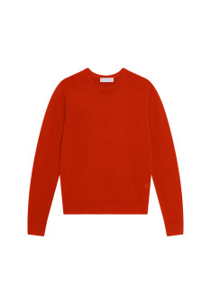 Pull col rond logo en laine mérinos - Eddie