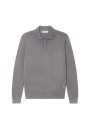 Trucker neck sweater with logo in merino wool - Ryan
