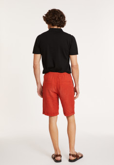 Short à poches en lin - Diego 8081 epice - 20 Rouge foncé