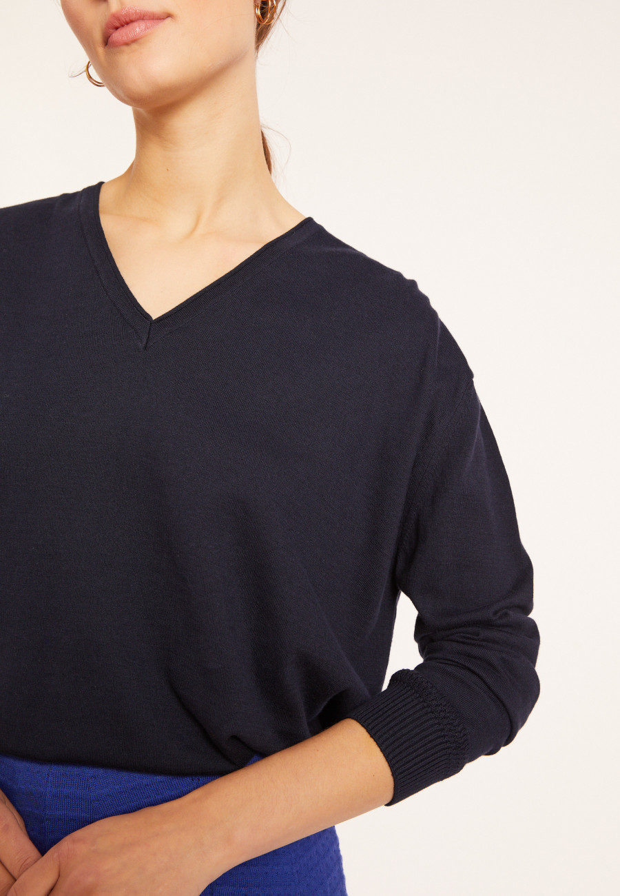 Cotton V-neck sweater - Meve