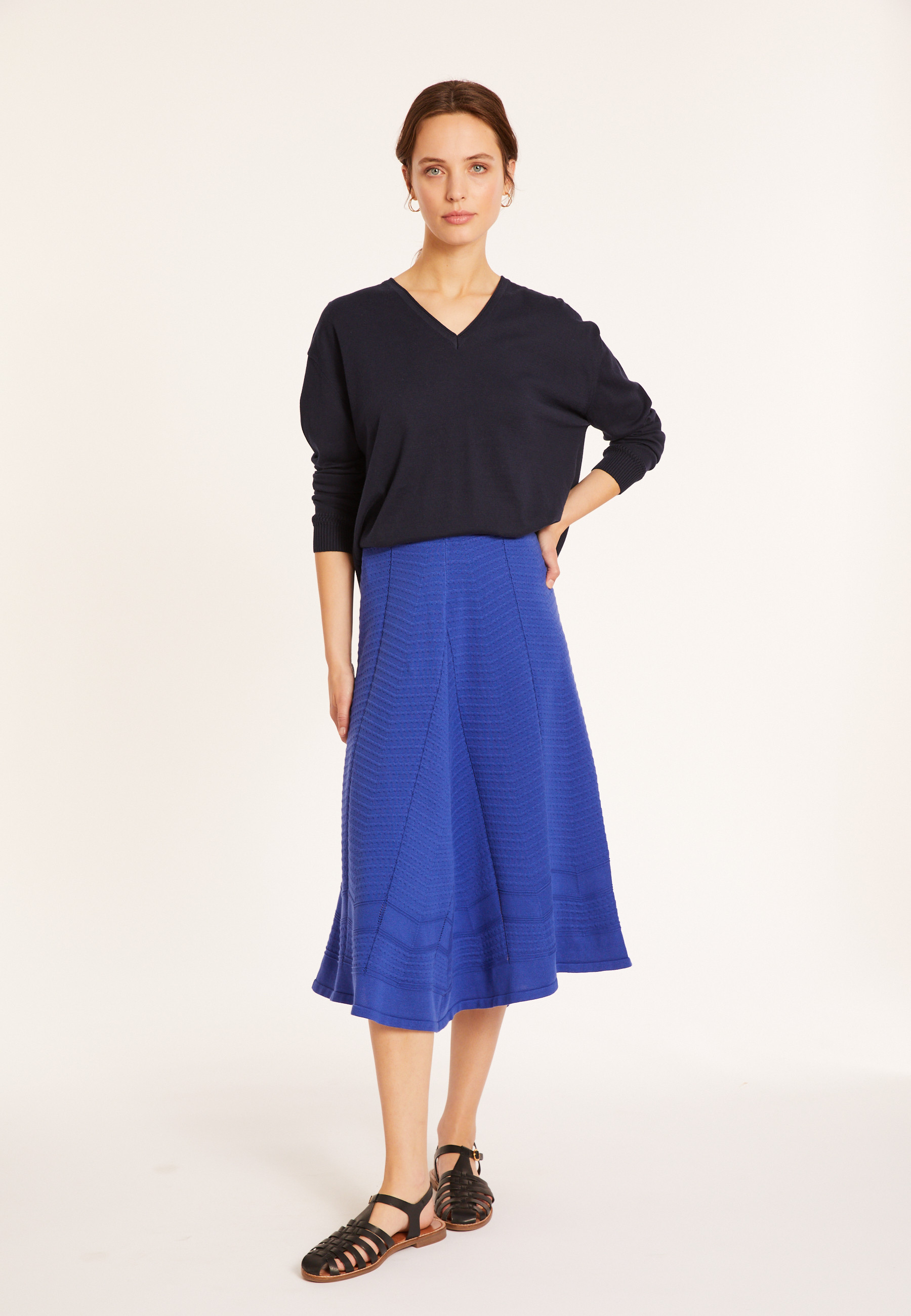 Organic cotton V-neck sweater - Meve