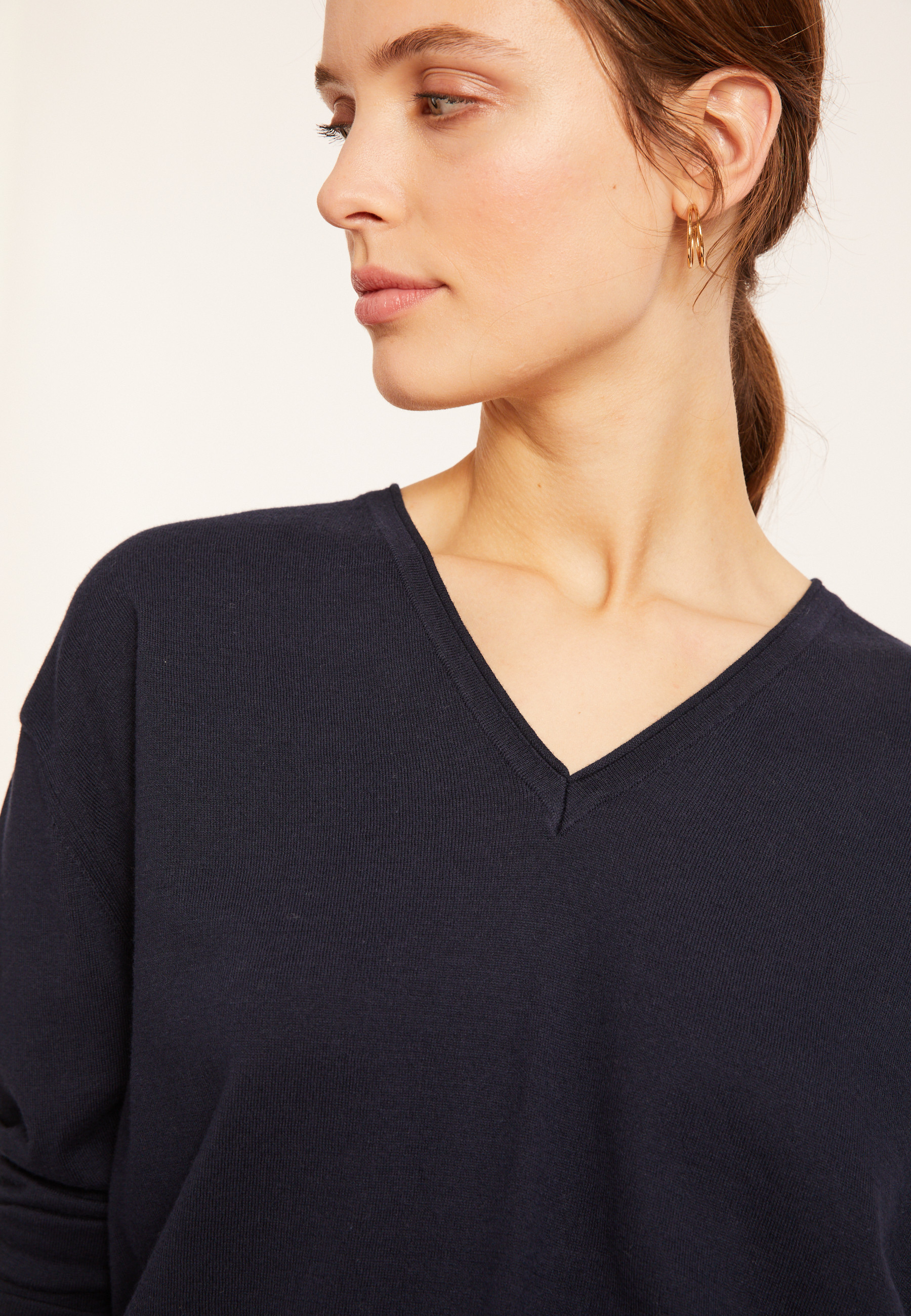 Organic cotton V-neck sweater - Meve