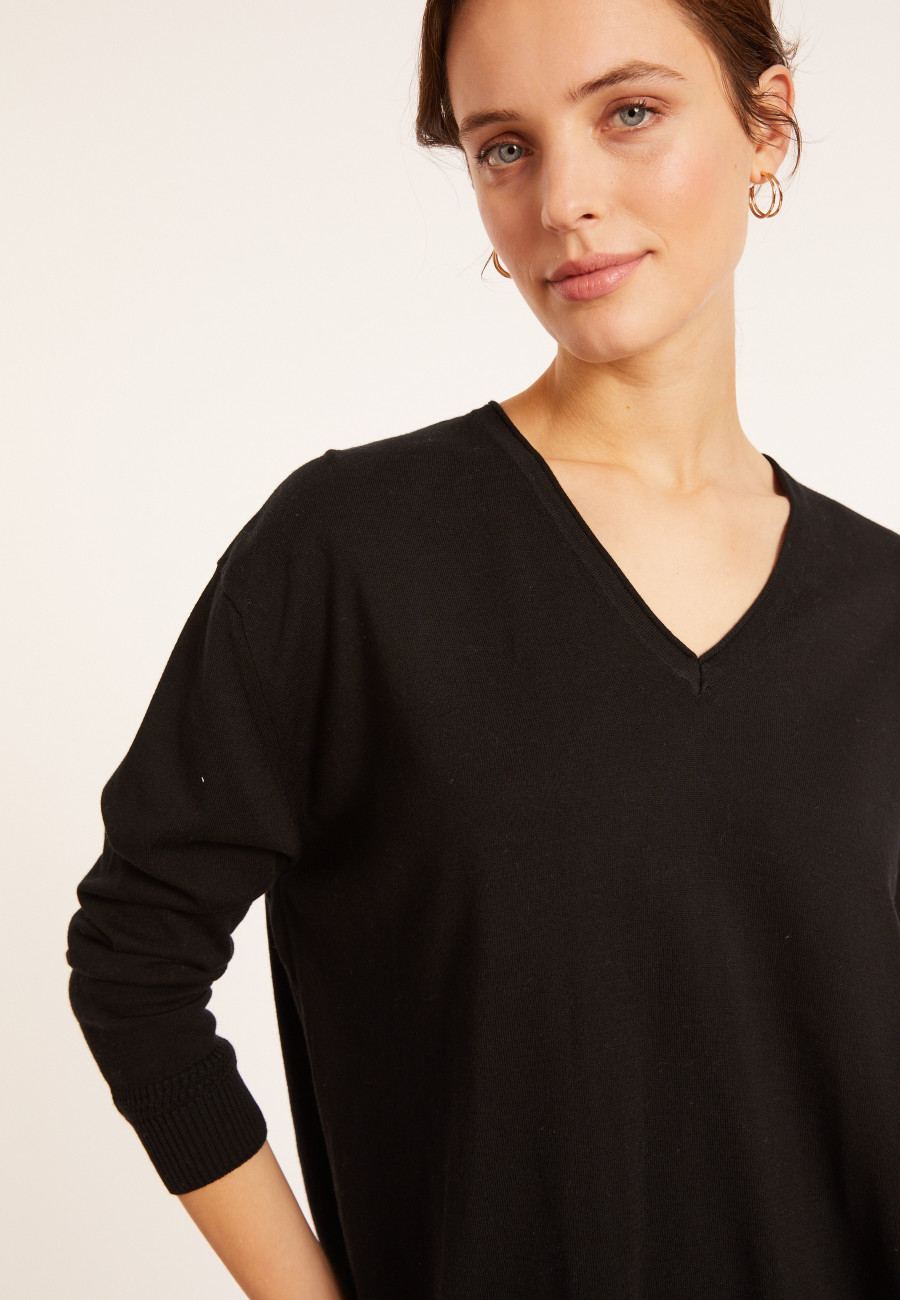 Cotton V-neck sweater - Meve