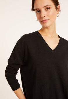 Organic cotton V-neck sweater - Meve