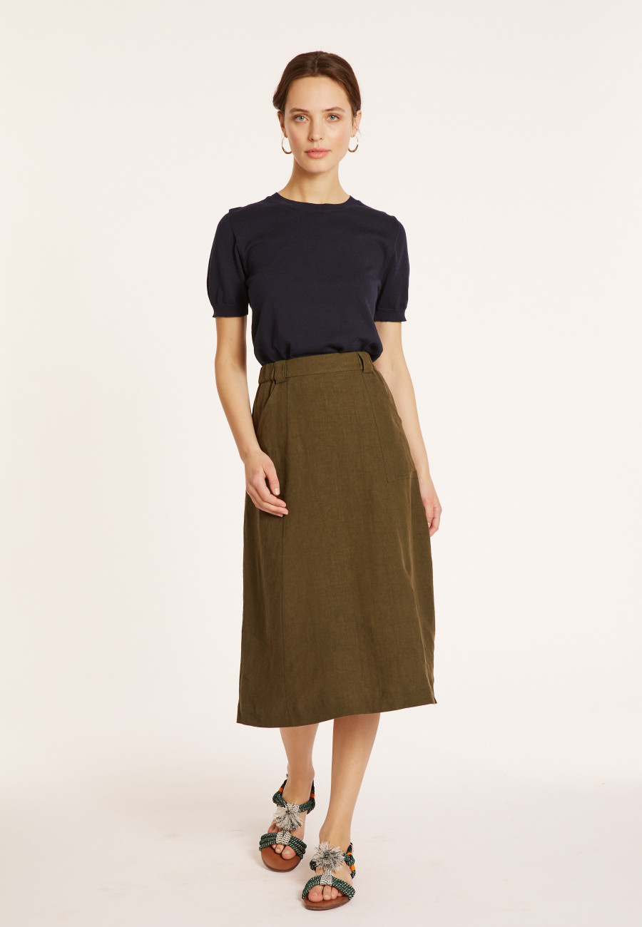 Round neck cotton T-shirt - Moon