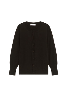 Cardigan col rond en coton bio - Manel