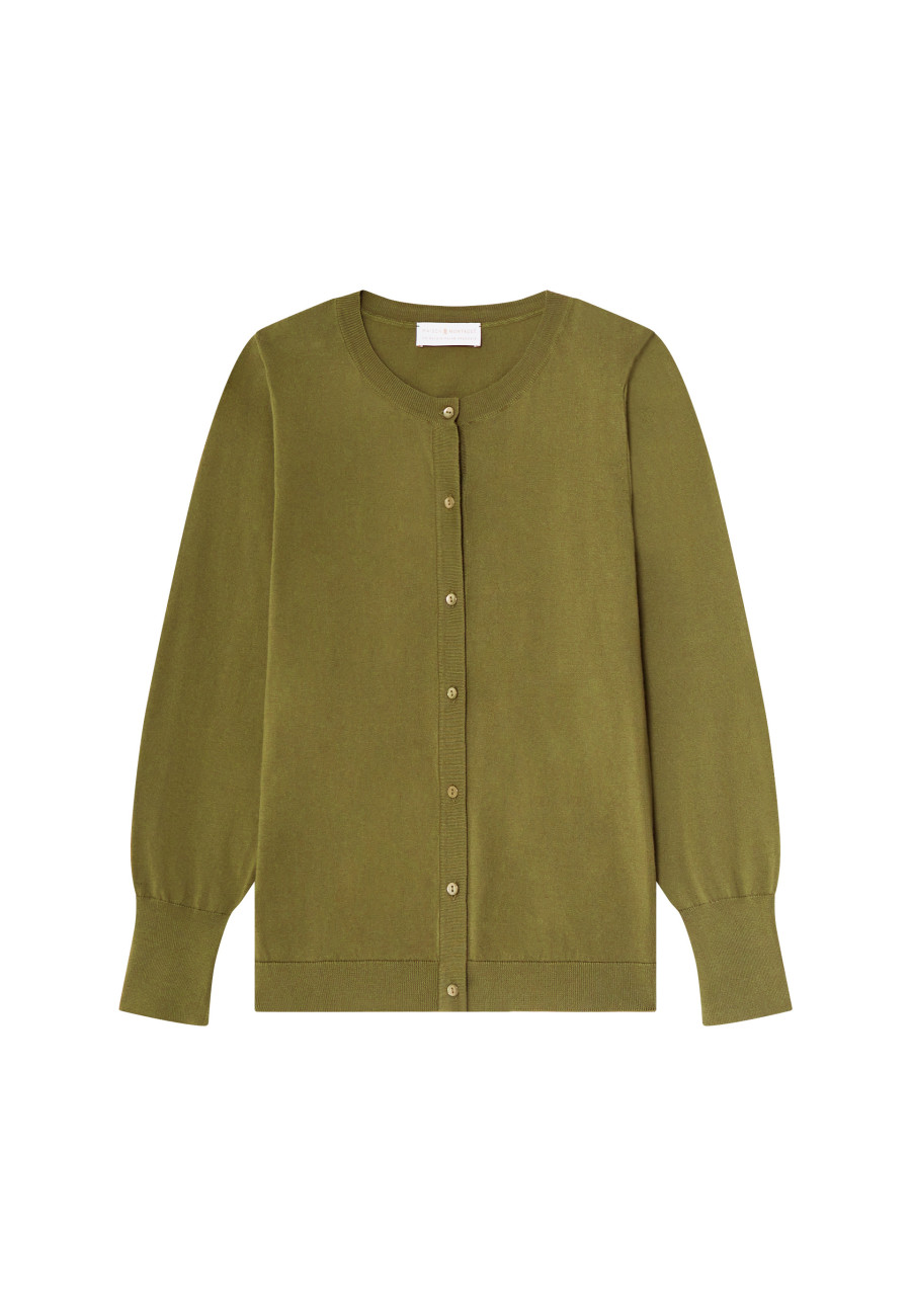 Cotton round neck cardigan - Manel