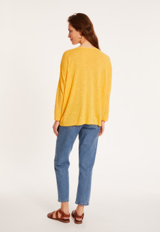 T-shirt ample en lin flammé - Balou 8060 ambre - 08 Jaune