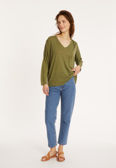 Loose-fit slub linen T-shirt - Balou