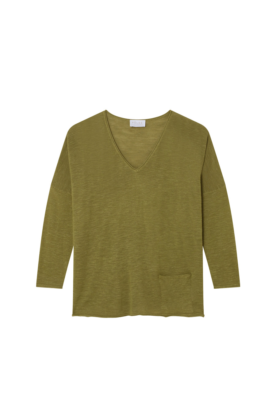 Camiseta folgada de linho com estampa slub - Balou