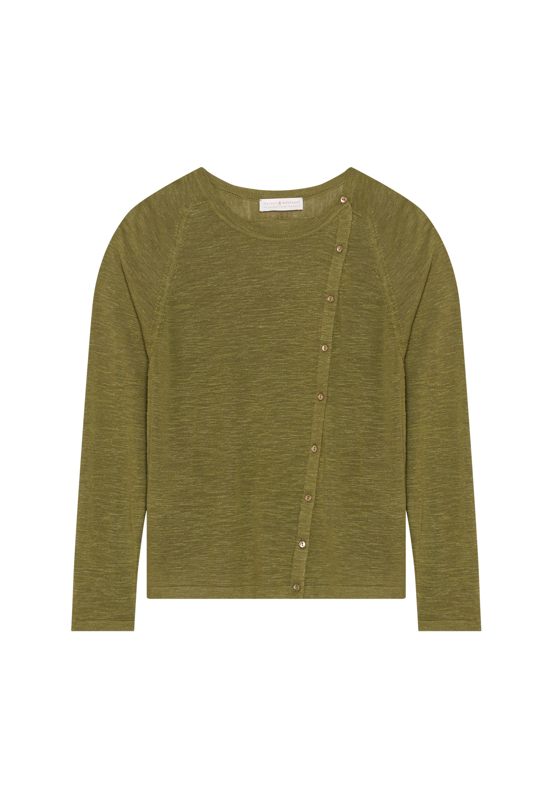 Gilet boutonné en lin flammé - Mado