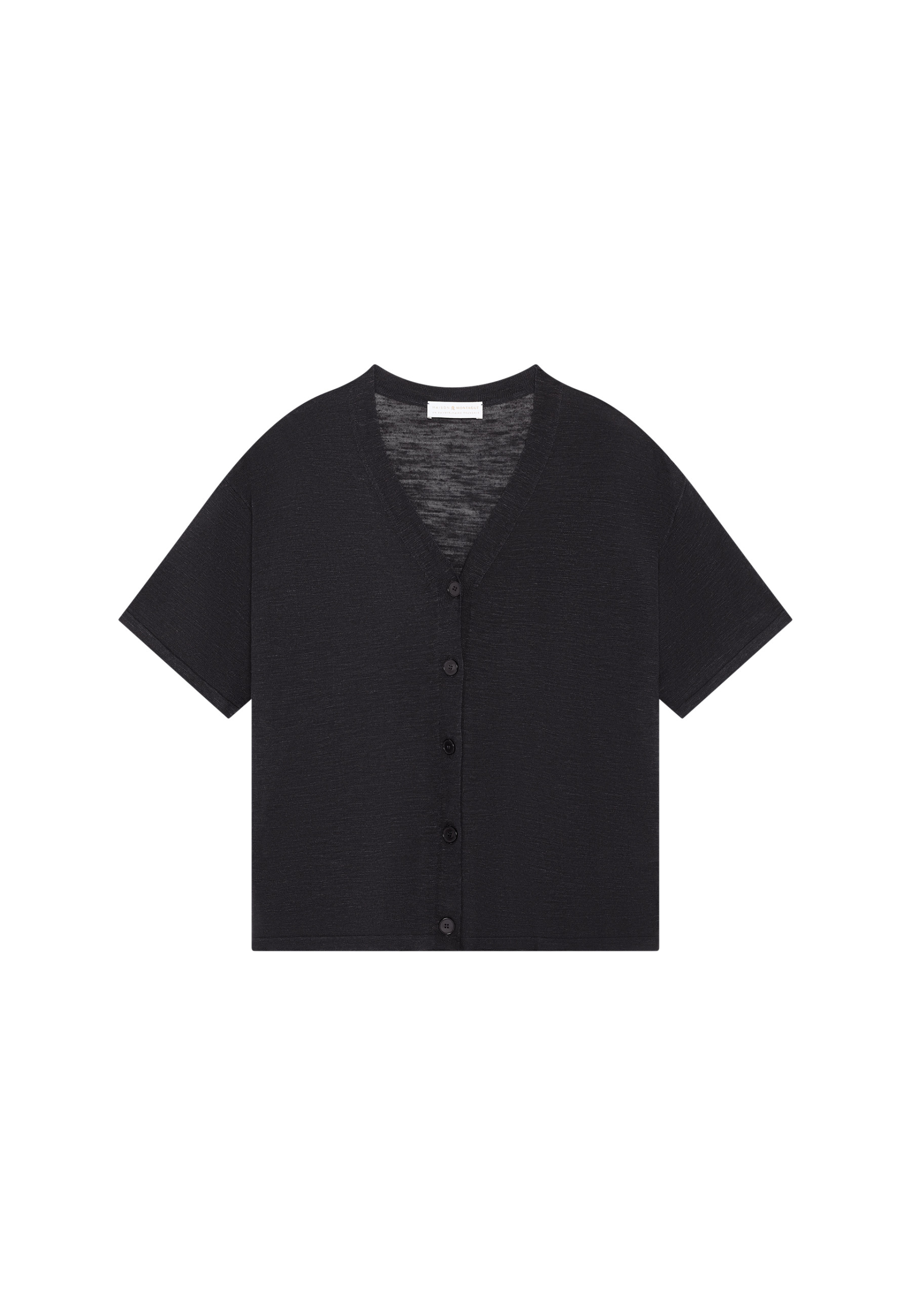 Flamed linen button-down t-shirt - Maddie