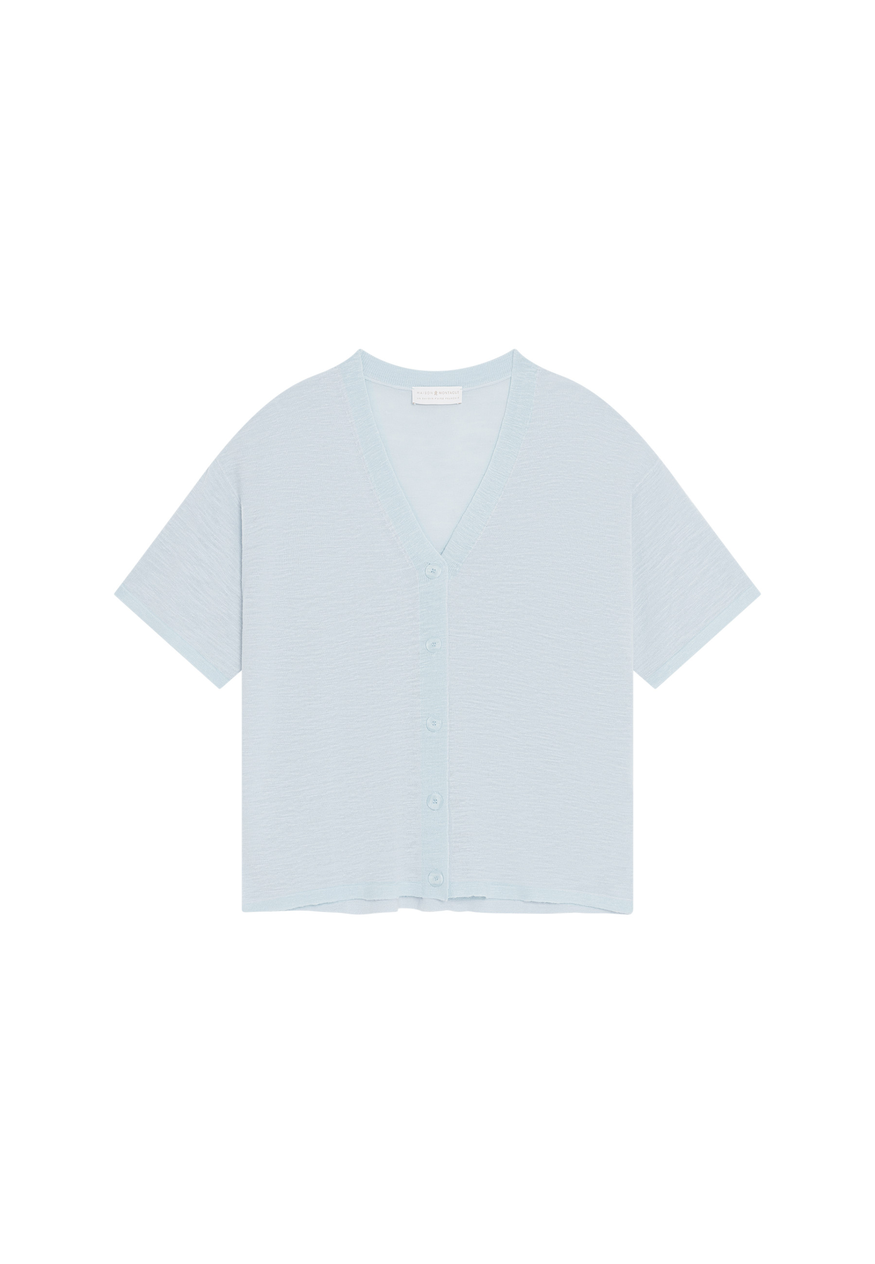 Flamed linen button-down t-shirt - Maddie