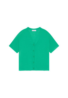 Flamed linen button-down t-shirt - Maddie