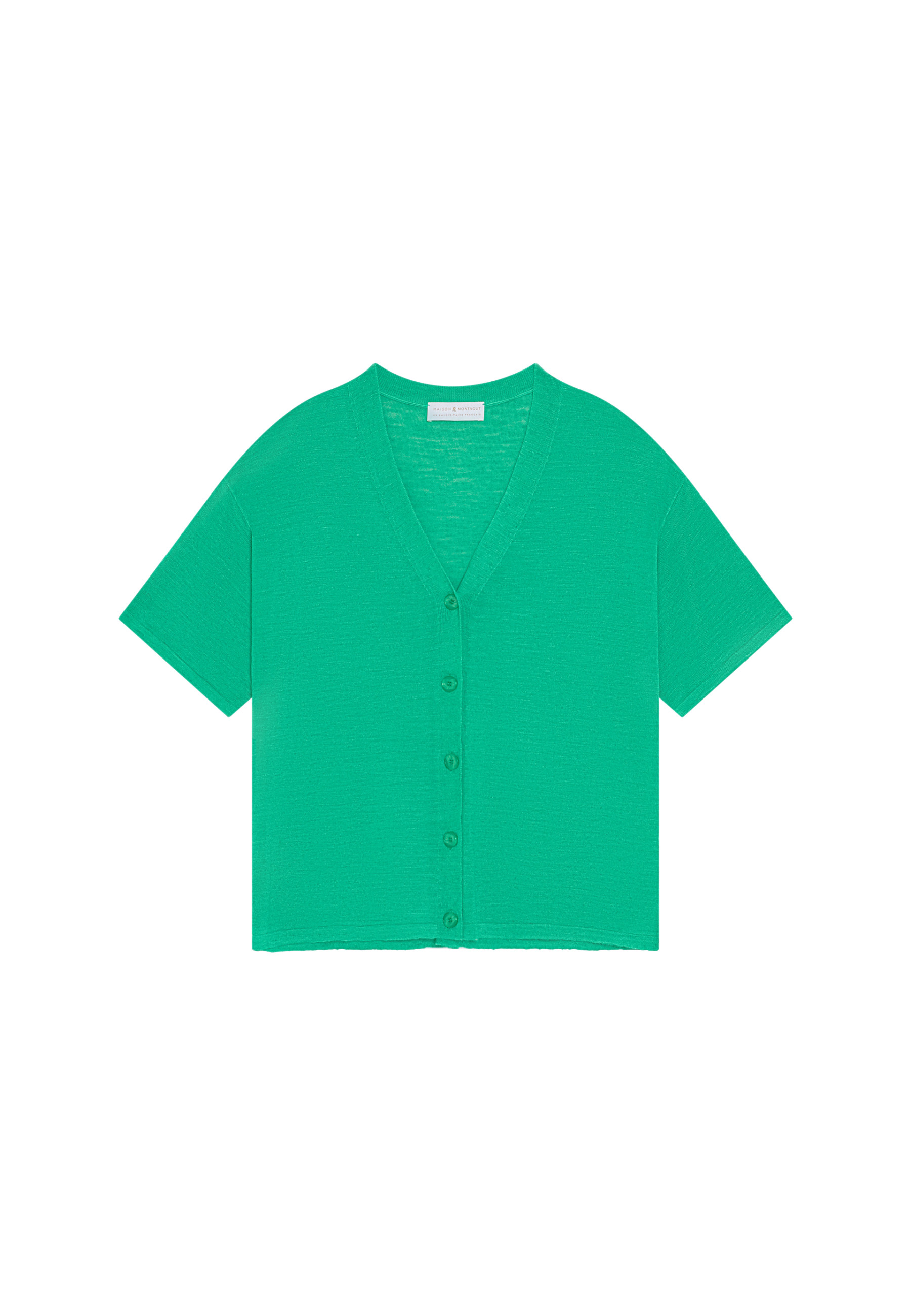 Flamed linen button-down t-shirt - Maddie