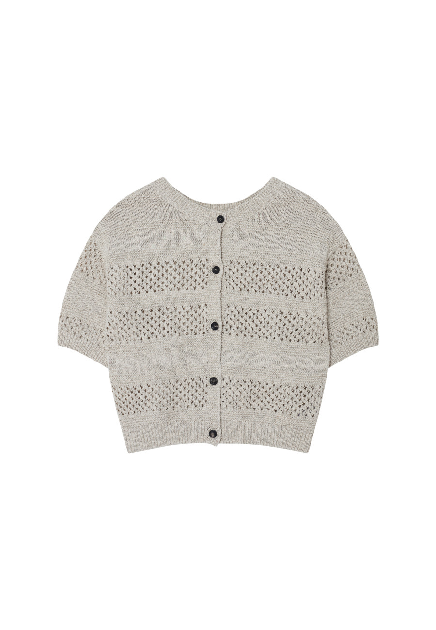 Openwork vest in cotton and linen - Maylisse