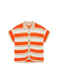 Organic cotton openwork blouse - Merlin