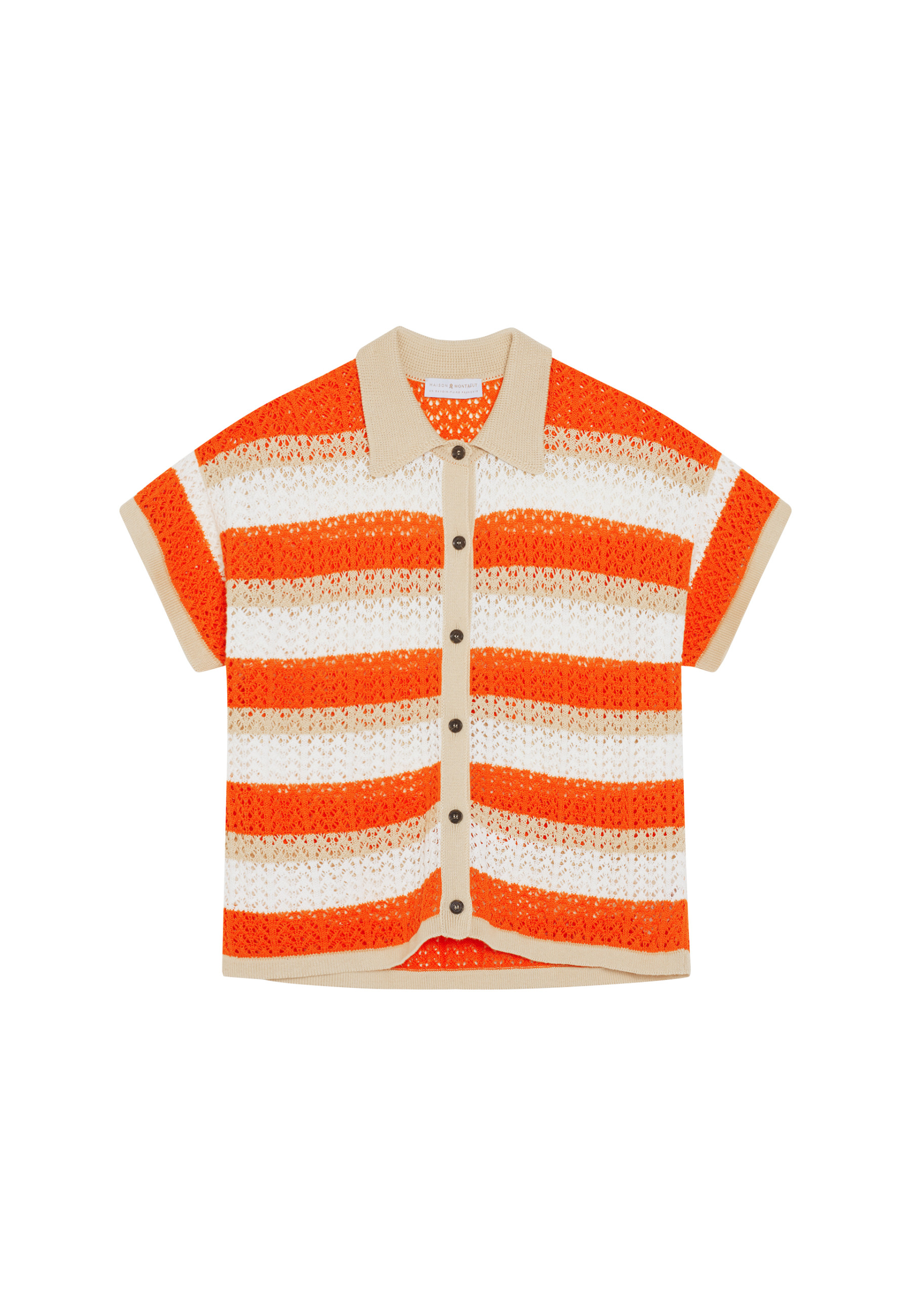 Organic cotton openwork blouse - Merlin