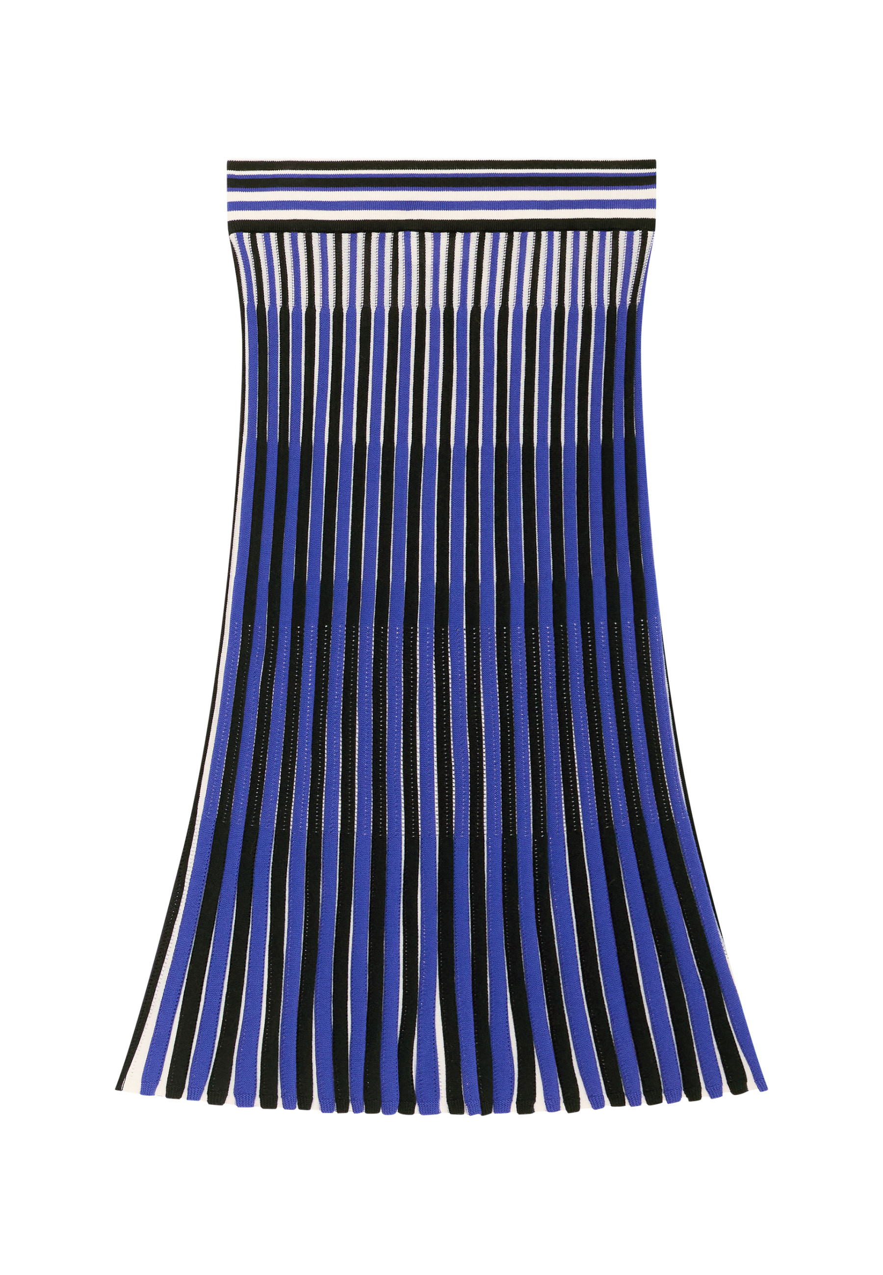 Three-colored pleated skirt in organic cotton - Merveille