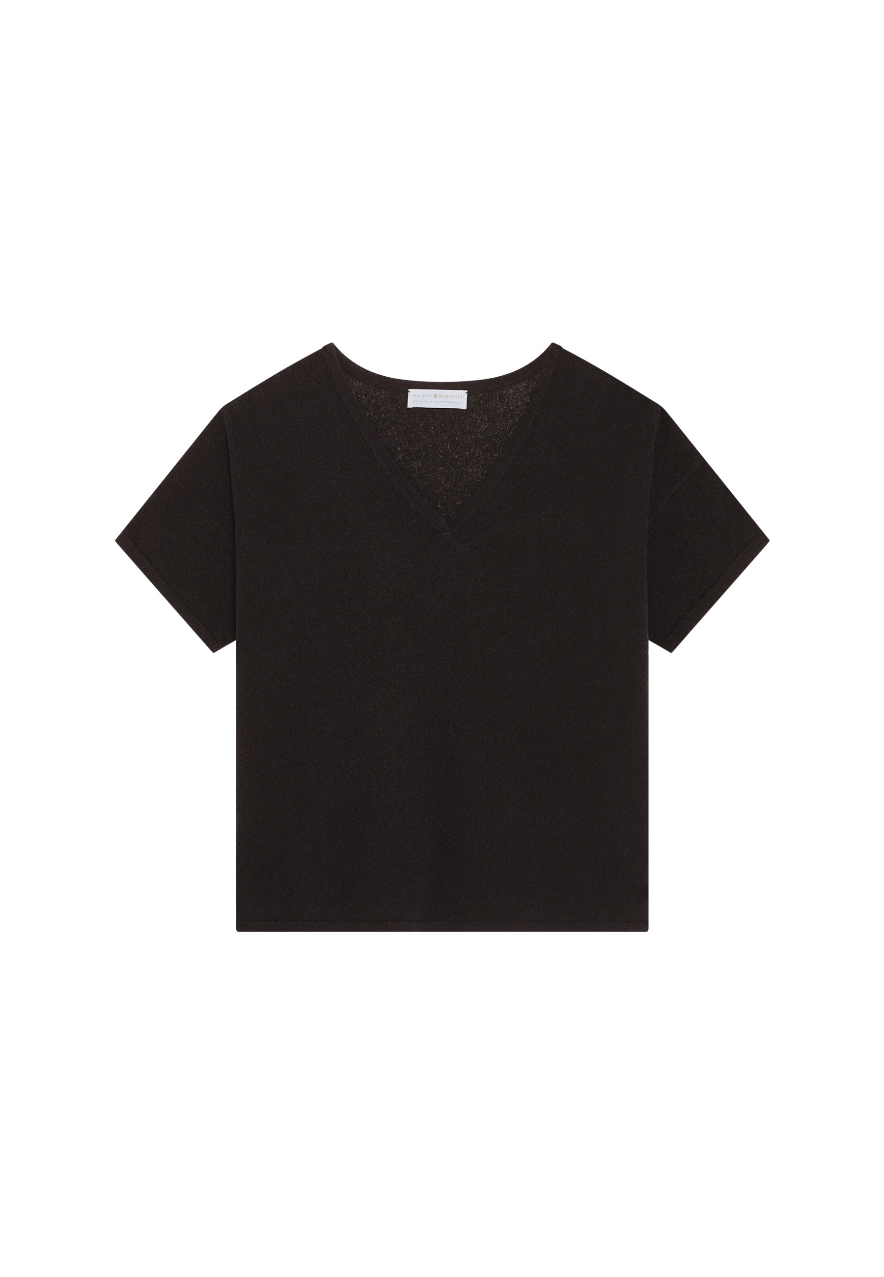 Loose V-neck brushed cotton T-shirt - Maden