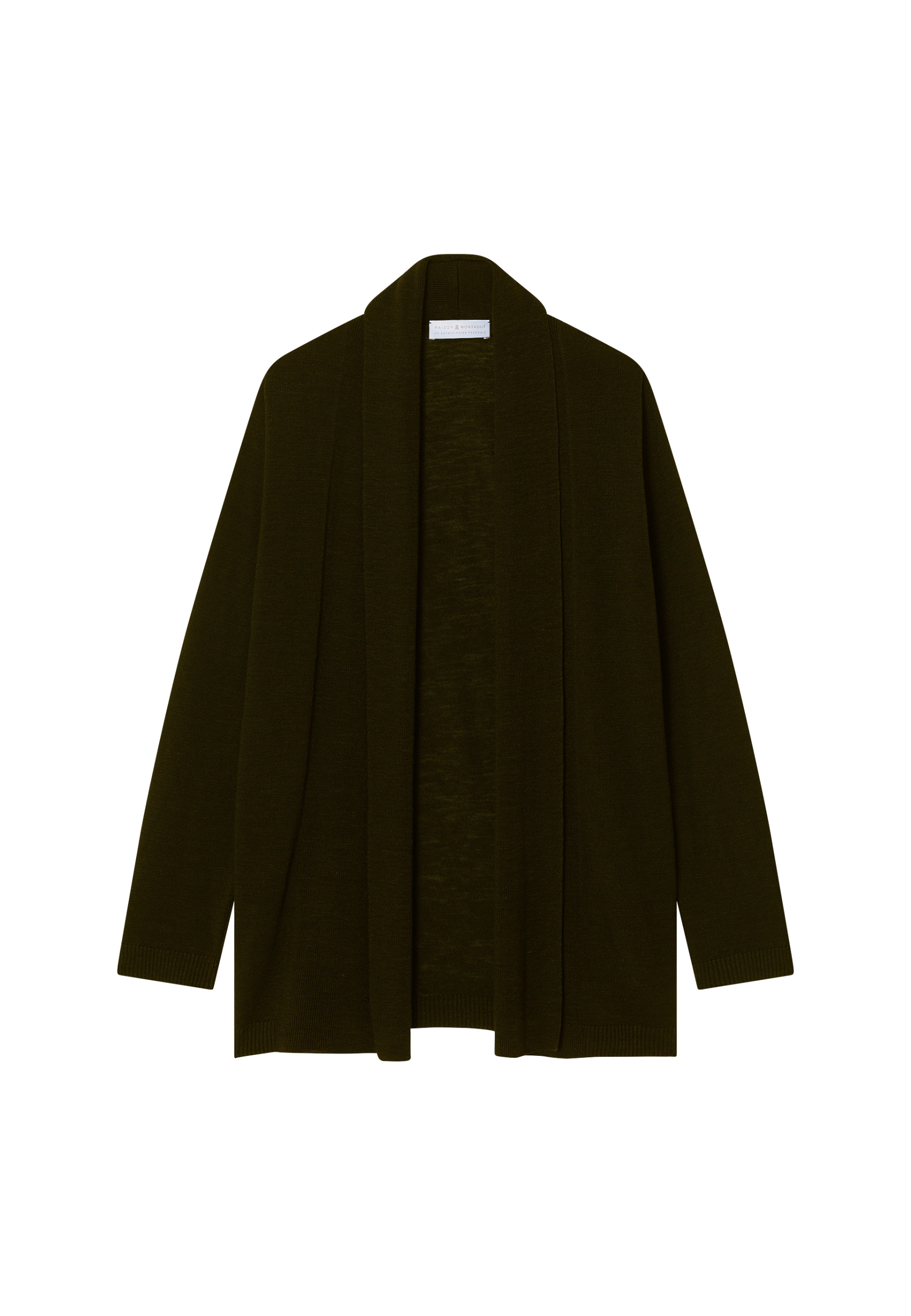 Flamed linen shawl collar cardigan - Maelle