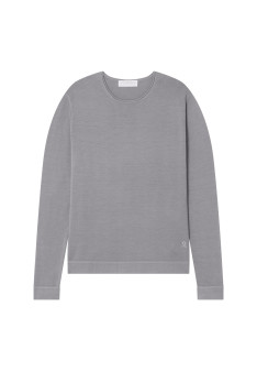 Pull en laine mérinos col à finition roulotée - Rythme