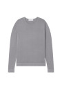 Round-neck merino wool sweater with rolled finishes - Rythme
