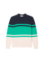 Tri-colored cotton sweater - Dustin