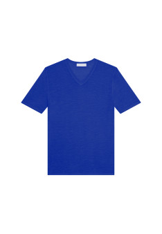 T-shirt col V en lin flammé - Reuben