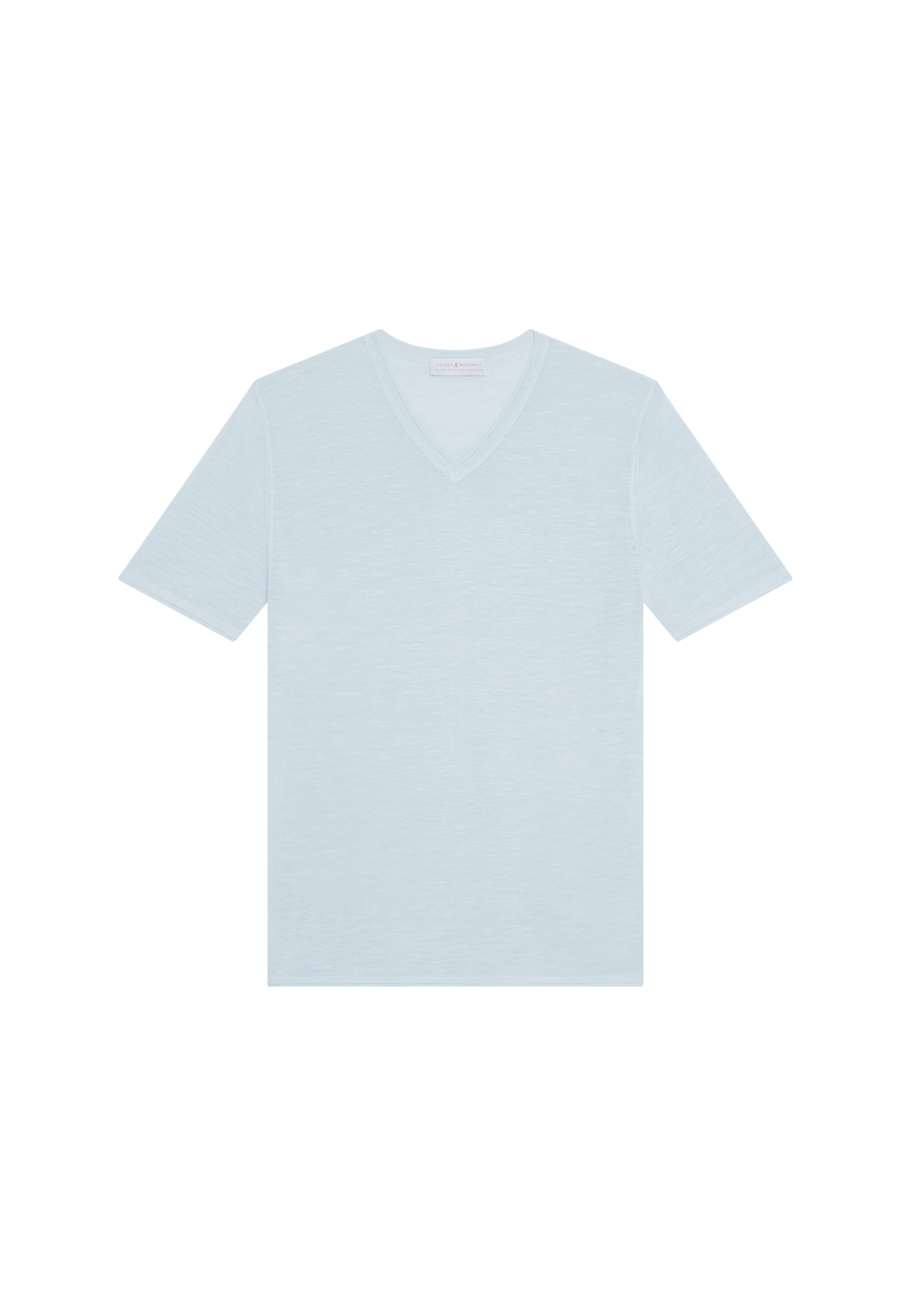 T-shirt col V en lin flammé - Reuben