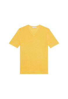 Slub linen V-neck T-shirt - Reuben