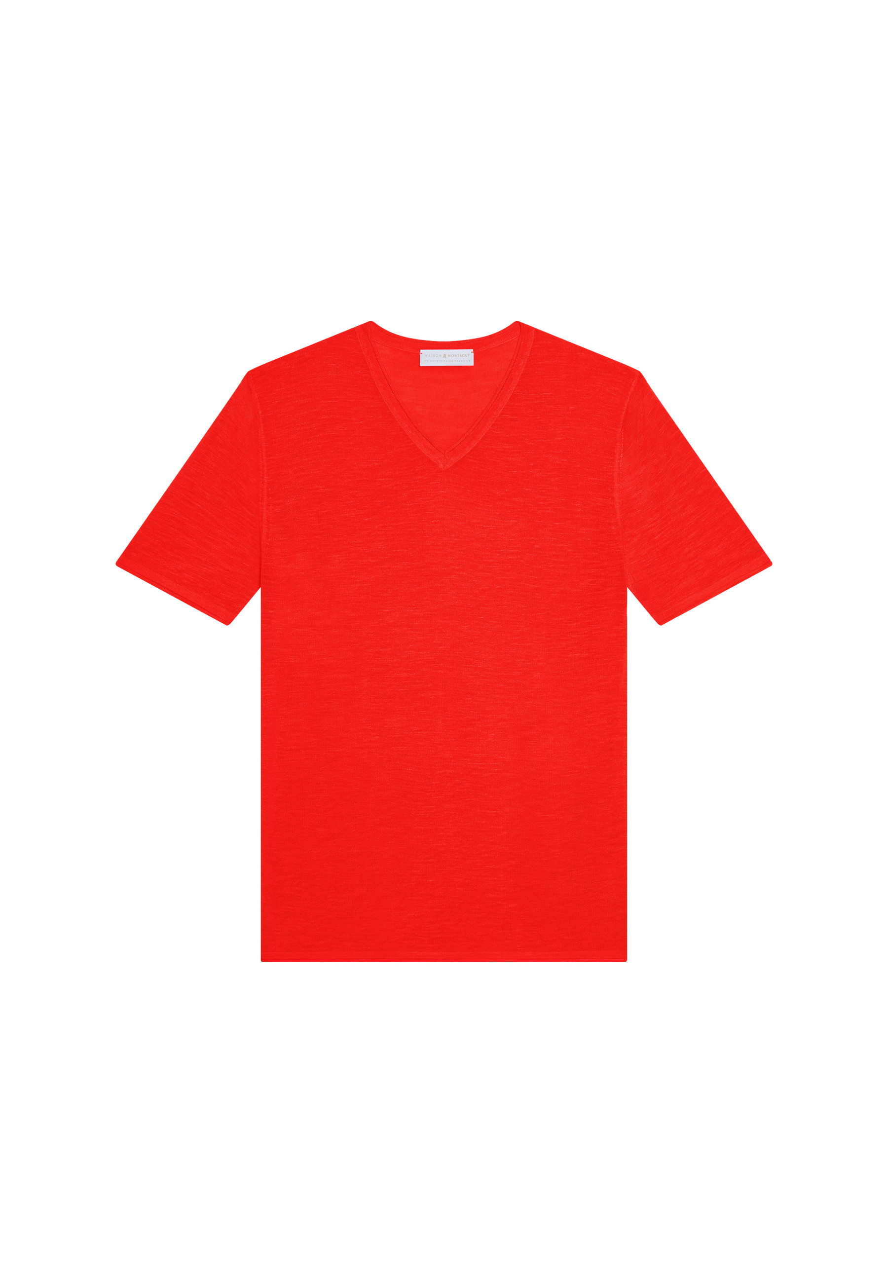 T-shirt col V en lin flammé - Reuben